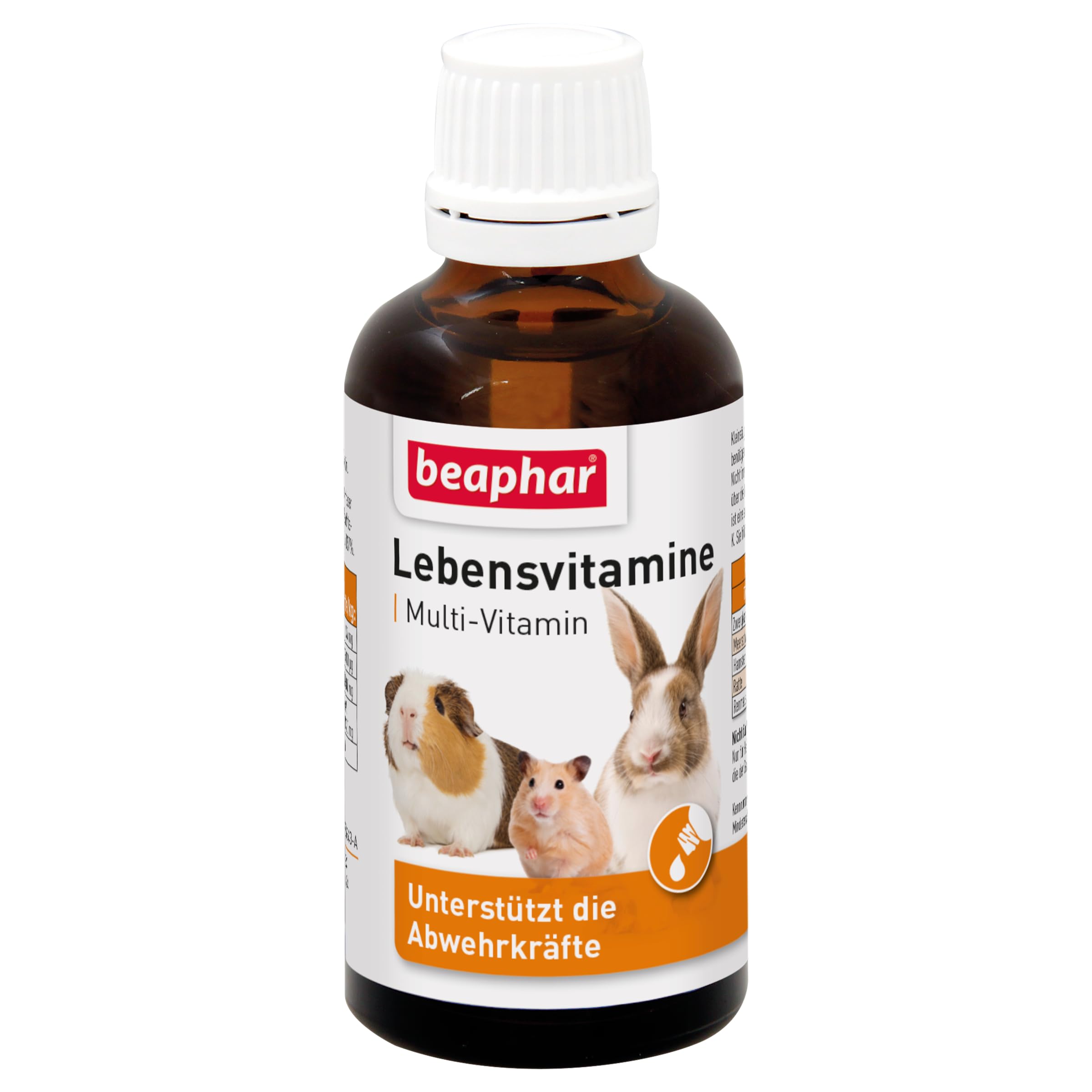 Life vitamins for rodents, vitamin drops for small animals, with B vitamins, vitamin C, E and K, especially good for guinea pigs, 50 ml