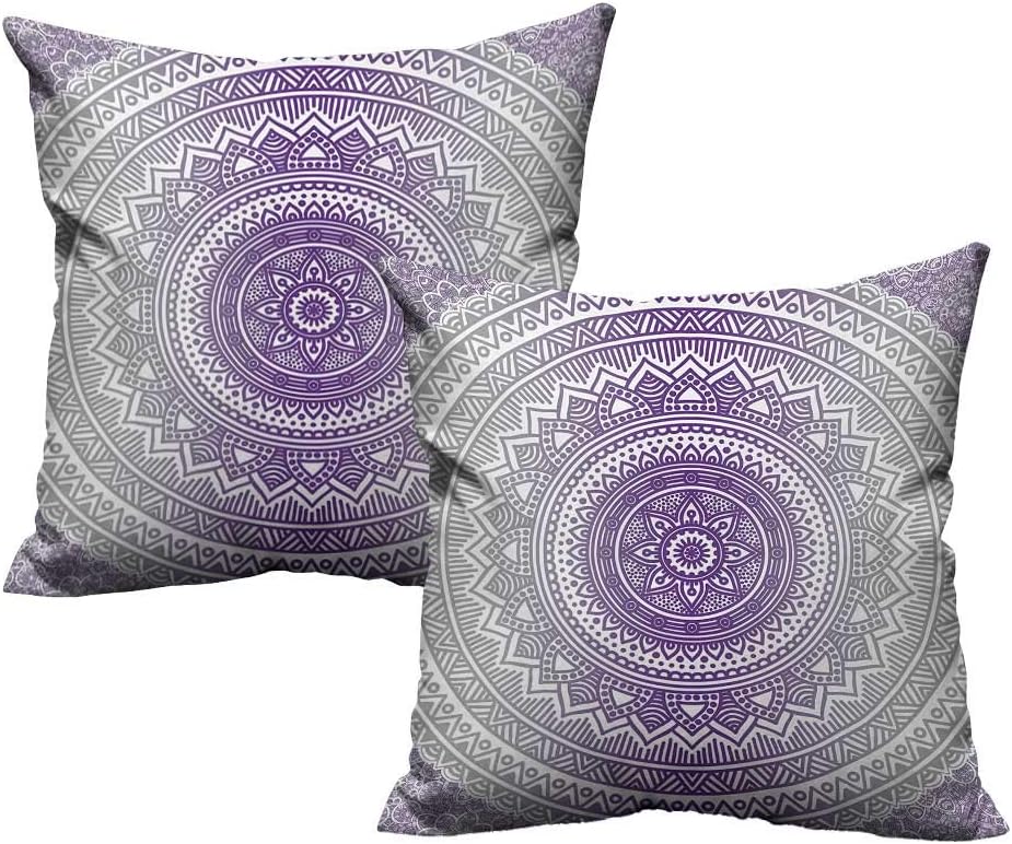Amazon Com Ediyuneth Pillowcases Standard Grey And Purple Eastern