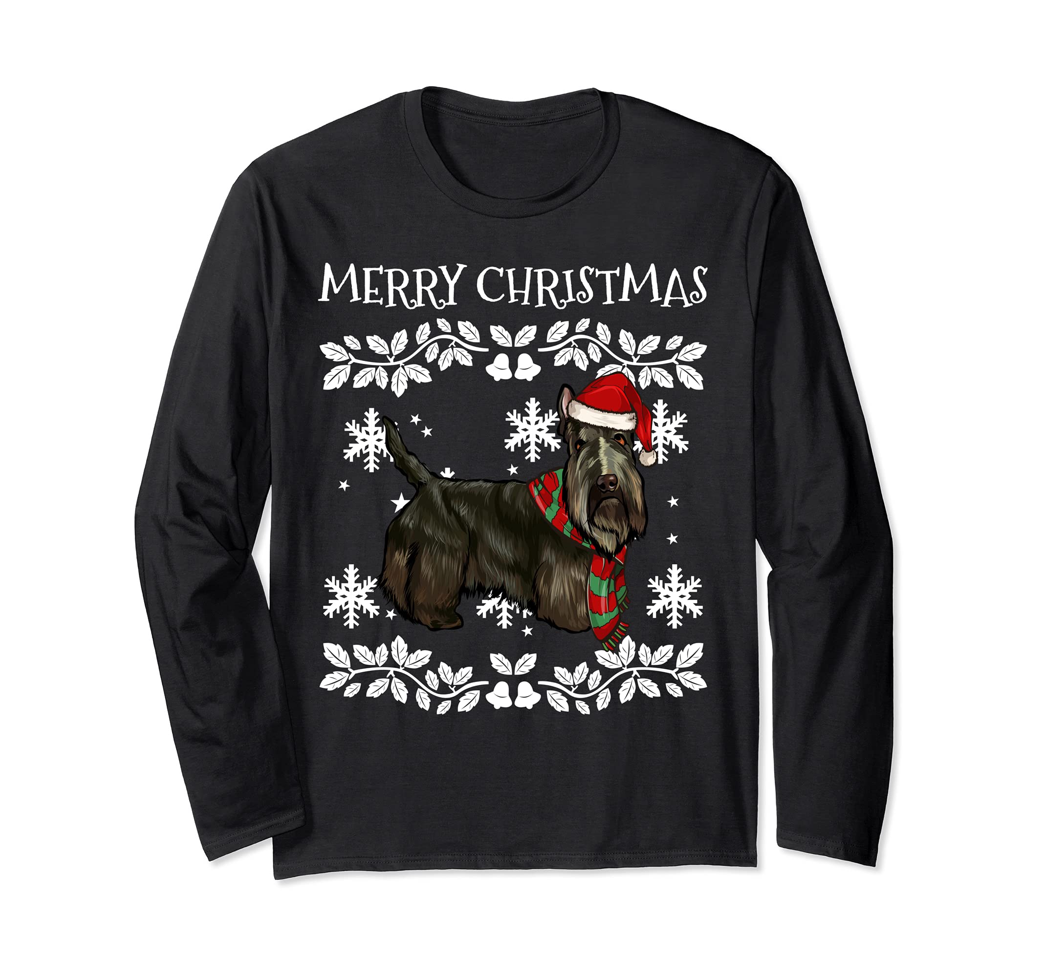 Merry Christmas Ornament Scottish Terrier Xmas Santa Long Sleeve T-Shirt