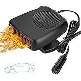 Car Heater, 150W 12V Portable Car Heater and Defroster, Car Heater That Plugs Into Cigarette Lighter, Car Heater for Winter, 