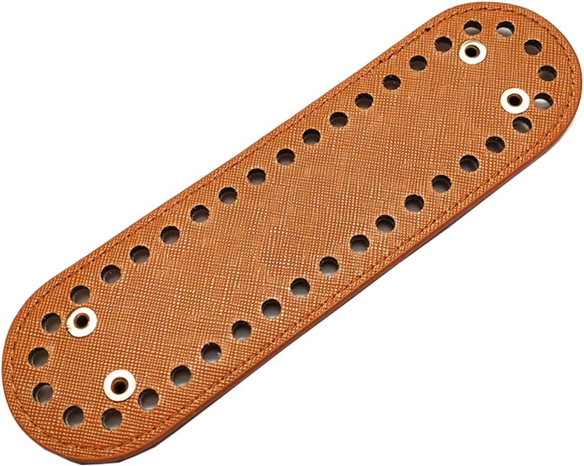 Beacone Bottom Shaper Pad Bag Knitting Crochet Bag Nail Weaving Bag Pet Insert Cushion Base with Holes for Shoulder Bag Handbag DIY Accessories Purse Making (Brown)