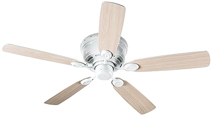 Hyperikon Remote Control Ceiling Fan 42 Inch Light Wood White