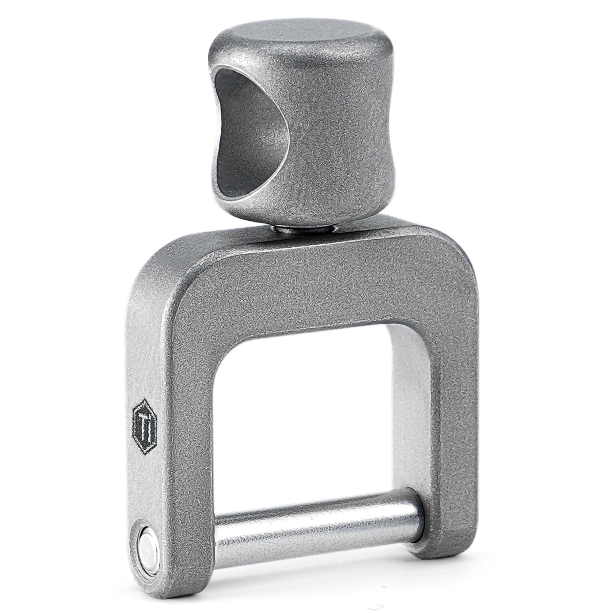 KeyUnity Titanium Quick Release Key Ring, Minimalist Side Push Split Keychain for Carabiner, Car Keys & House Keys (L)