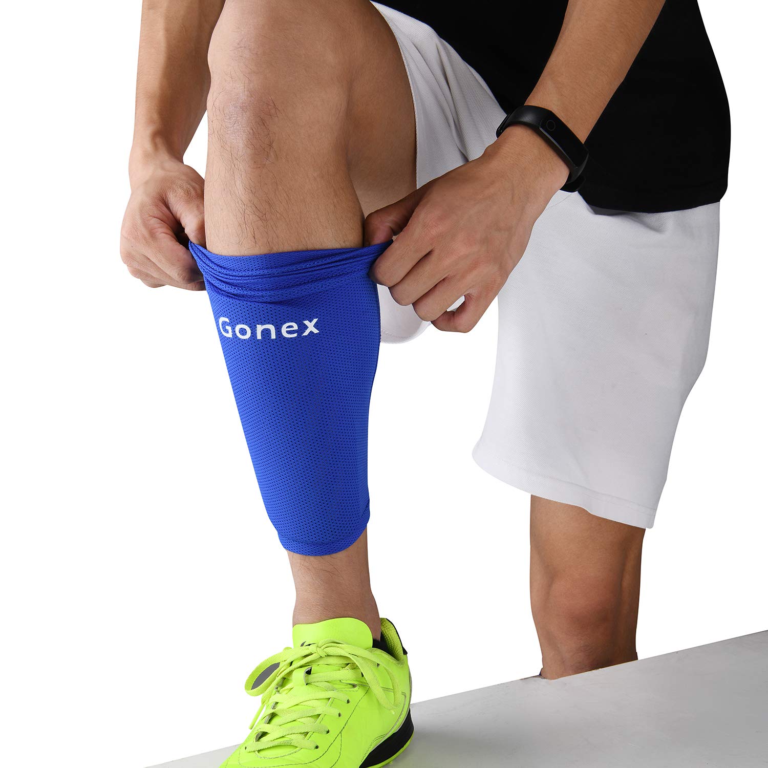  Gonex Soccer Shin Guards for Kids Adult, Youth Shin Guards Slip in