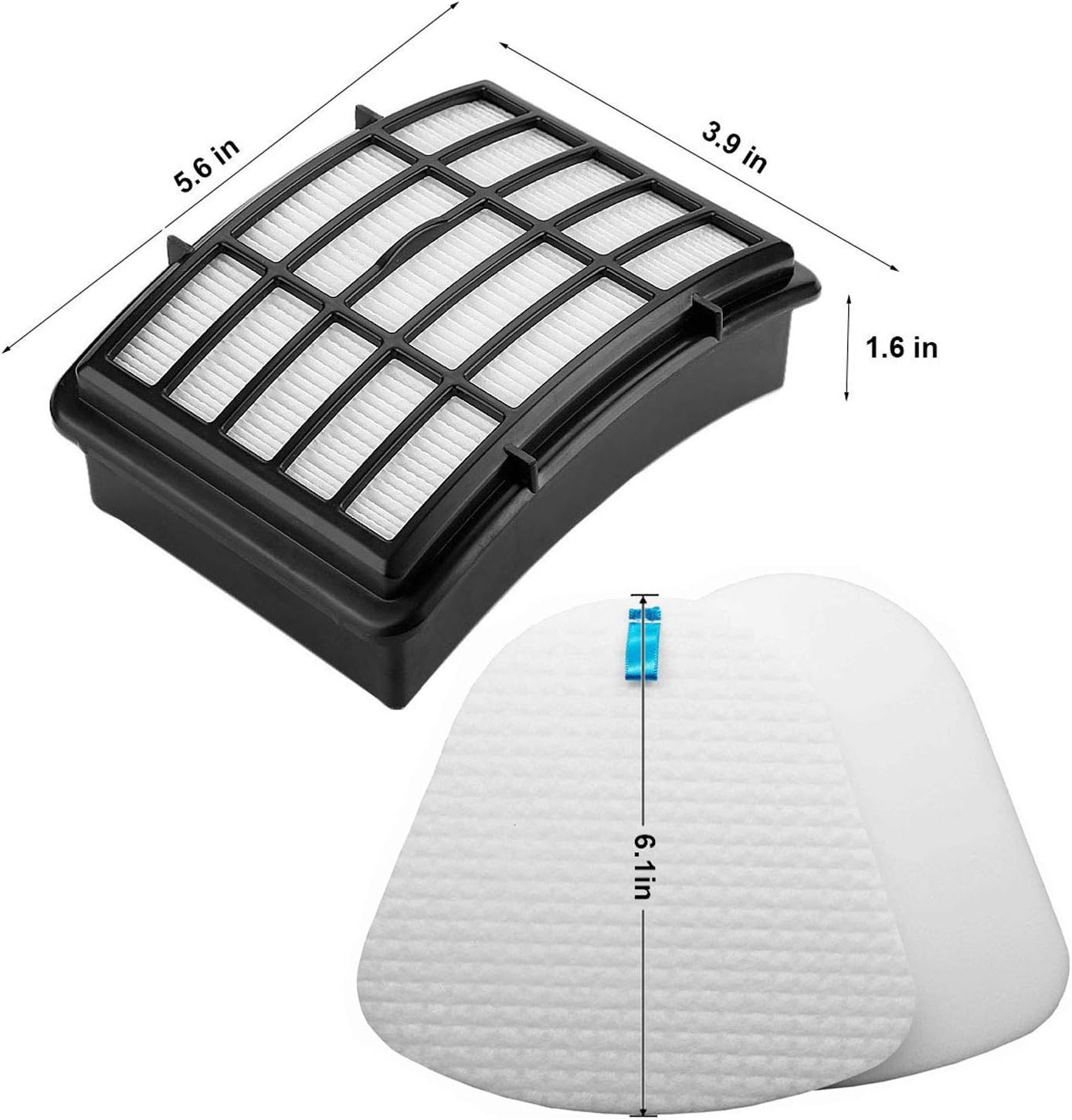 Colorfullife 2 Hepa Filter 4 Foam for Shark Vacuum Navigator Lift-Away NV350, NV351, NV352, NV355, NV356E, NV357, NV360, NV370, NV391, UV440, UV490, UV500, UV540, UV541, UV550, Part XFF350 XHF350 -