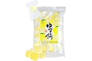 YAMASAN KYOTO UJI Yuzu Mochi Candy - Citrus Japanese Sweets with Aromatic Flavor of Kito Yuzu and Plant-Based Kanten Agar(300g)【YAMASAN】