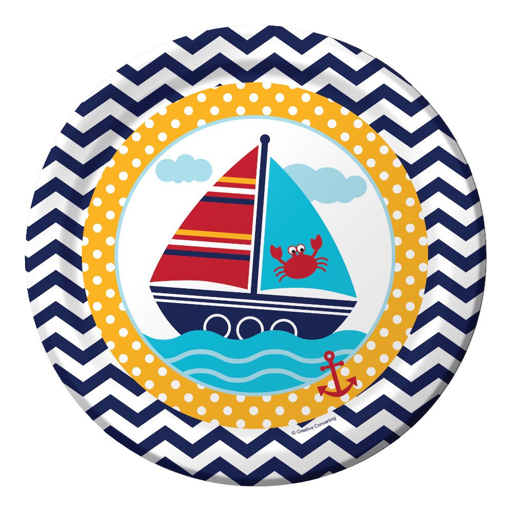 Creative Converting 8 Count Ahoy Matey Dinner Paper Plates