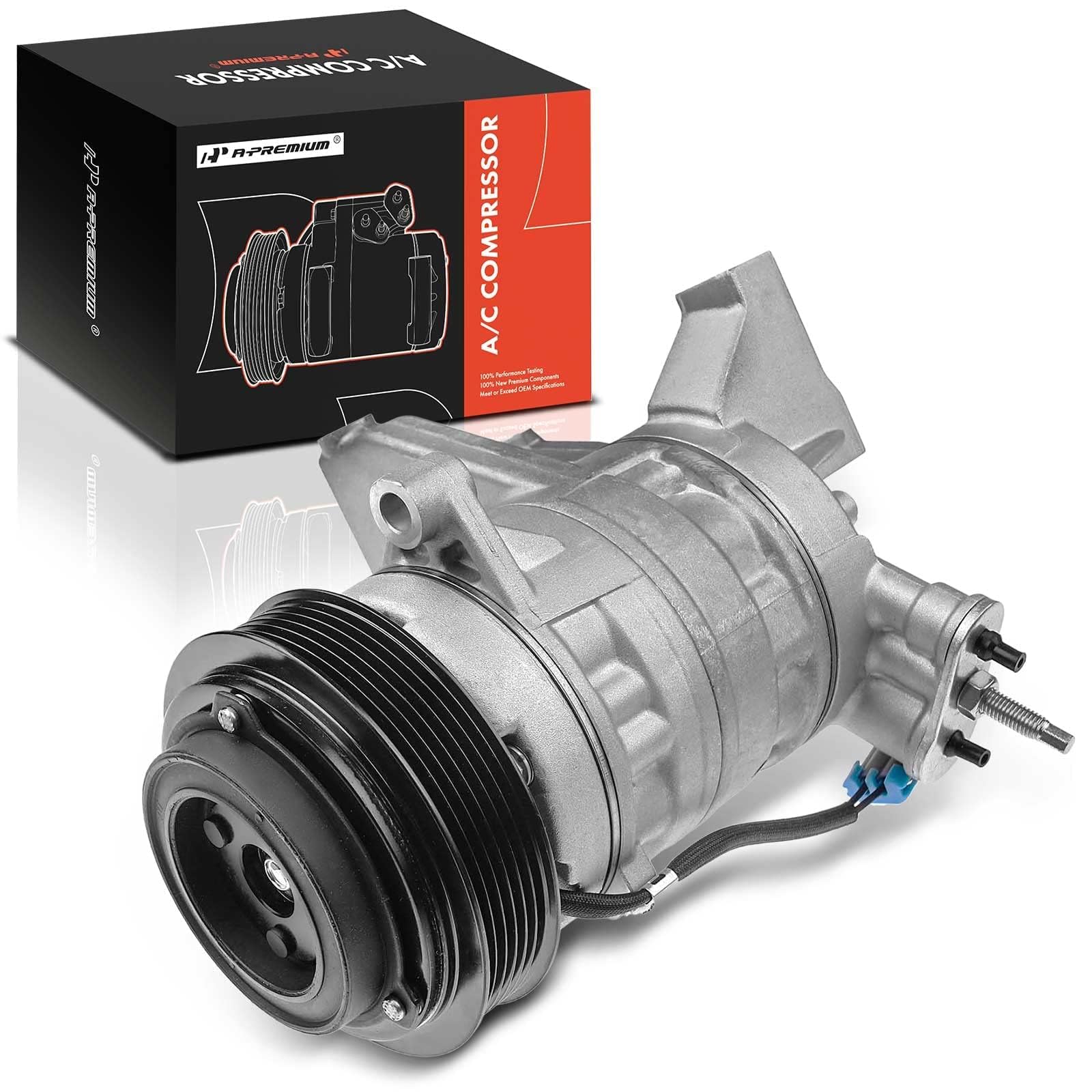 Photo 1 of A-Premium Air Conditioner AC Compressor with Clutch Compatible with Chevrolet Chevy Equinox 3.0L 2010-2011, GMC Terrain 3.0L 2010-2011, SUV, SP17 Style, 6 Grooves