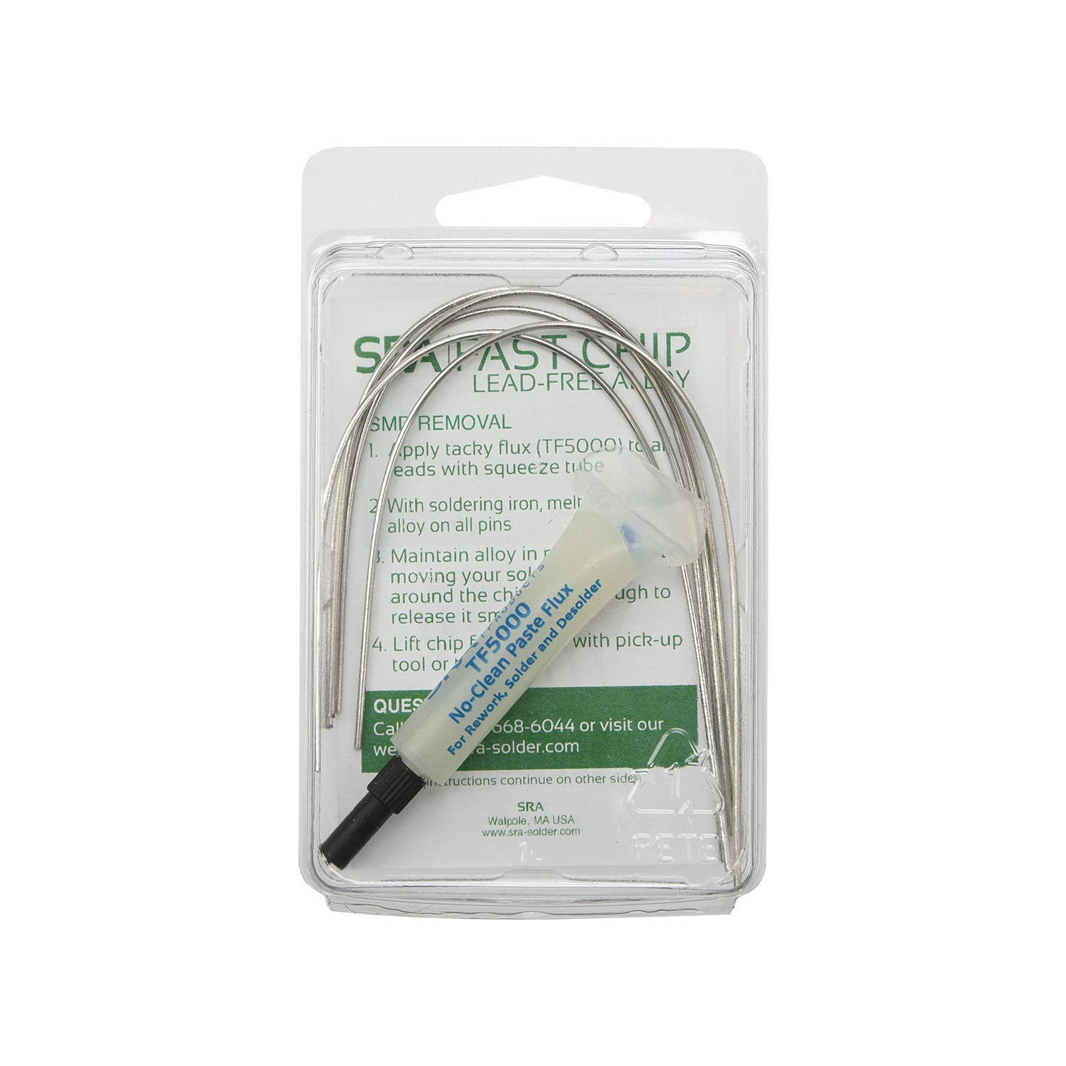 SRA Fast Chip Kit for SMD Removal - 2cc Flux 820mm Alloy - Lead-Free