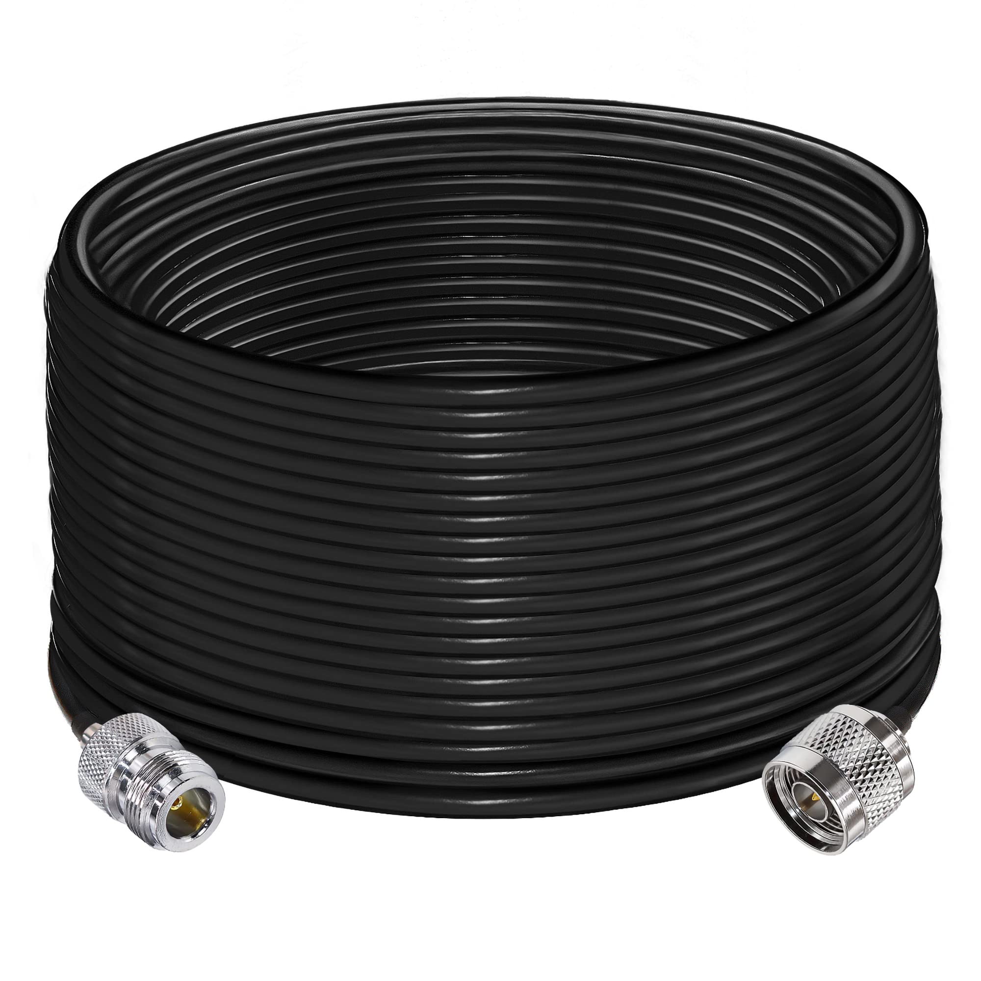 TUOLNK N Type Cable RG58 65.6ft(20M) N Male to N Female Connector Extension Cable Low Loss N Cable Male to Female Black Jumper Cable for Wifi Router 3G 4G LTE Antenna