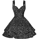 Ontoefy Homecoming Dresses 2026 Short for Teens Prom Dresses V—Neck Sparkly Sequin Cocktail Party Gowns