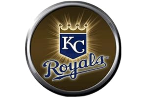 UNKNOWN Gold MLB Baseball Kansas City Royals Logo KC 18MM - 20MM Snap Jewelry Charm