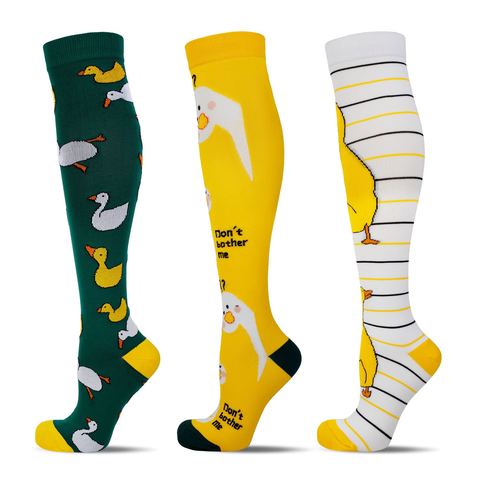 LEOSTEP Compression Socks for Women (3Pair) Knee High Support Stocking Ideal for Flight, Sports, Travel