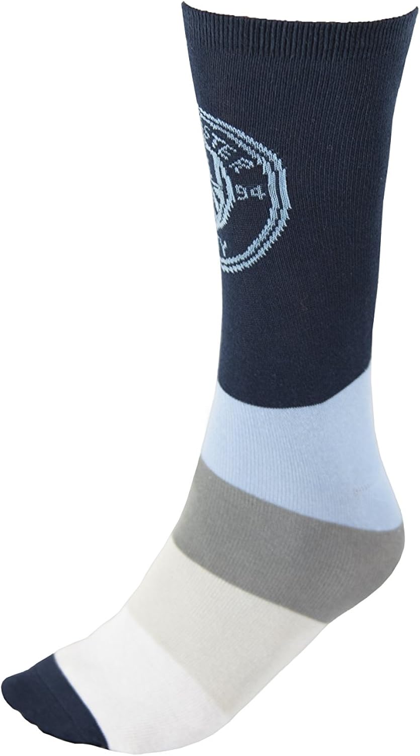 Amazon Com Official Pair Of Manchester City Fc Socks With Logo Size 9 13 Clothing