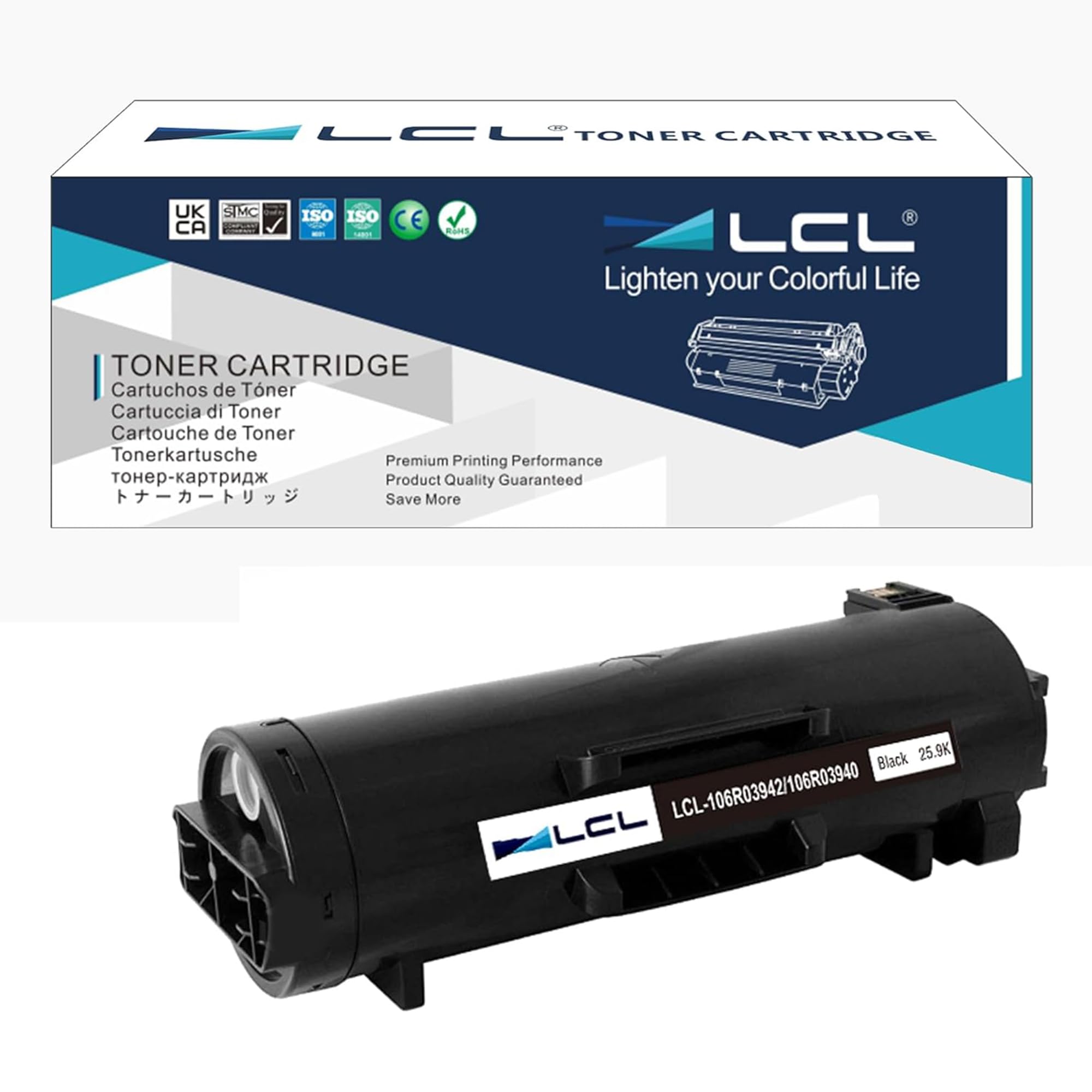 LCL Compatible Toner Cartridge VersaLink B600 B605 B610 B615 106R03942 106R03940 25900 Pages (1 Black) Replacement for Xerox VersaLink B600 VersaLink B605 VersaLink B610 B615