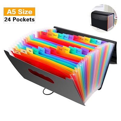 Expanding File Folders 24 Pockets, Aitone Portable Accordion A4 Expanding File Folders 24 Pockets, Aitone Portable Accordion A4