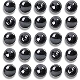 NITOPUPU 100Pcs 10mm Natural Smooth Black Hematite Beads Round Loose Stone Beads for Jewerly Making with Crystal Stretch Cord
