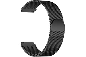 GEAK 20mm 22mm 18mm Metal Band Compatible with Garmin Vivoactive 5/6/3/Sq Watch Bands, Vivoactive 4/Venu 3/2, Magnetic Stainless Steel Mesh Strap for Venu 3S/2S/Forerunner 165/55/245/265 Men Women