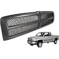 EzMech Black Grille Assembly - Compatible With Dodge Ram 1500 (1994-2001) & Ram 2500/3500 (1994-2002) - Black Frame Shell With Honeycomb Mesh Insert