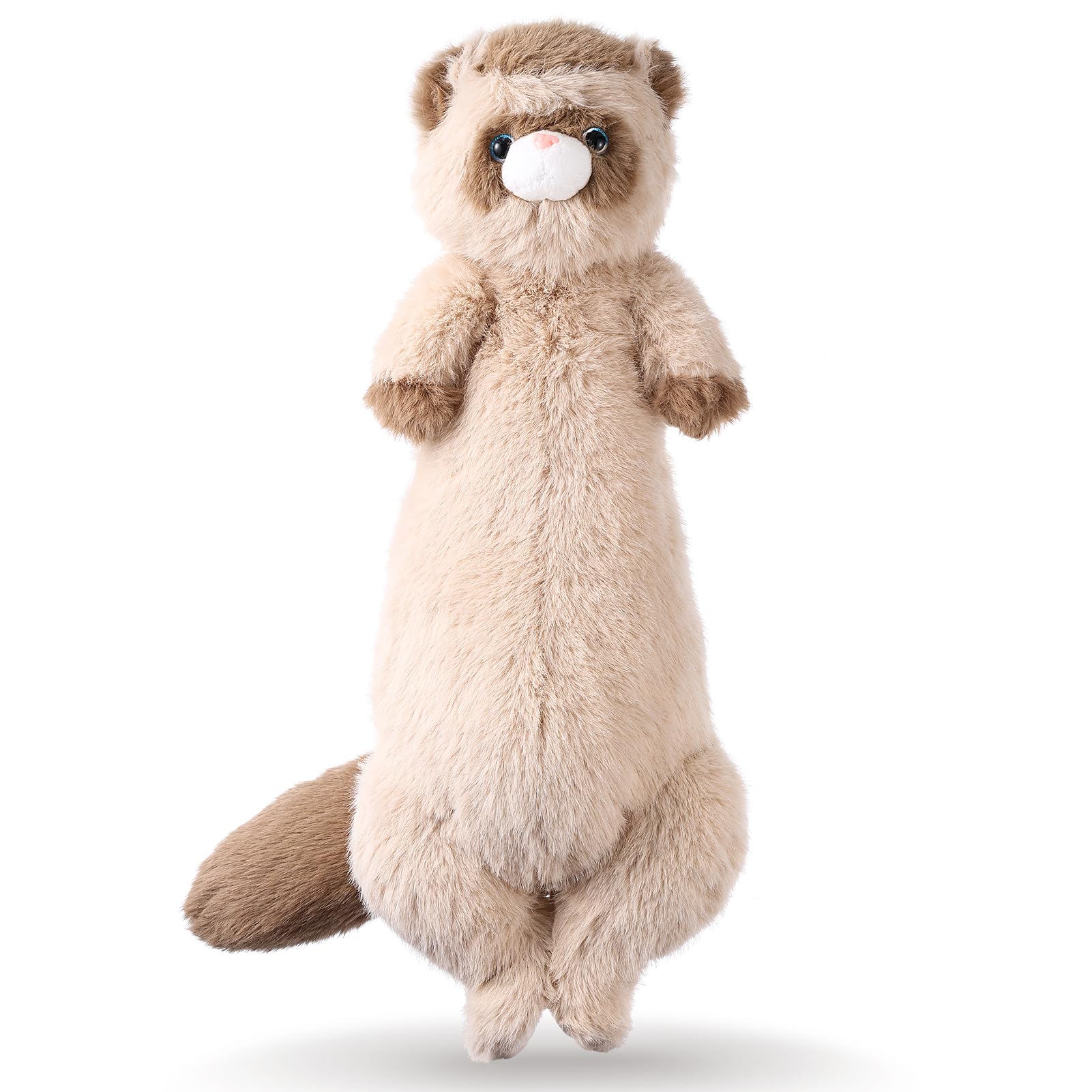 Photo 1 of ZJoey 20.5 Inch Ferret Plush Stuffed Animal Long Cute Ferrets Pillow Soft Doll Stuffed Cute Toys Animals Lover Gift Kid Birthday Holiday Party Favor(Brown Ferret)