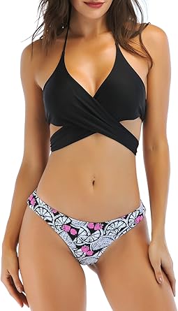 ladies black bikini