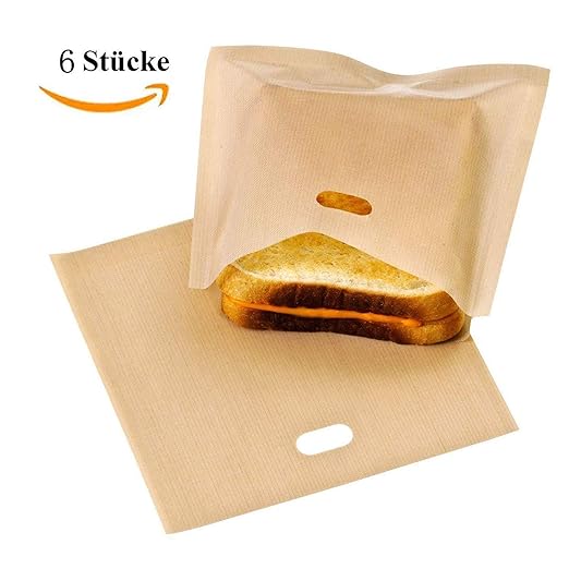 Toaster Bags 6 piezas antiadherente reutilizable dieta para queso ...