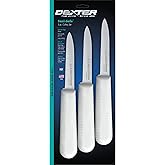Dexter-Russell Sani-Safe 3¼" Paring Knives – 3 Pack, High Carbon Steel Blade, Slip-Resistant Handle, Professional Fruit & Vegetable Cutter, Chef Paring Tool for Precision Food Prep