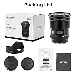 VILTROX AF 16mm f/1.8 FE Full Frame Lens, Auto