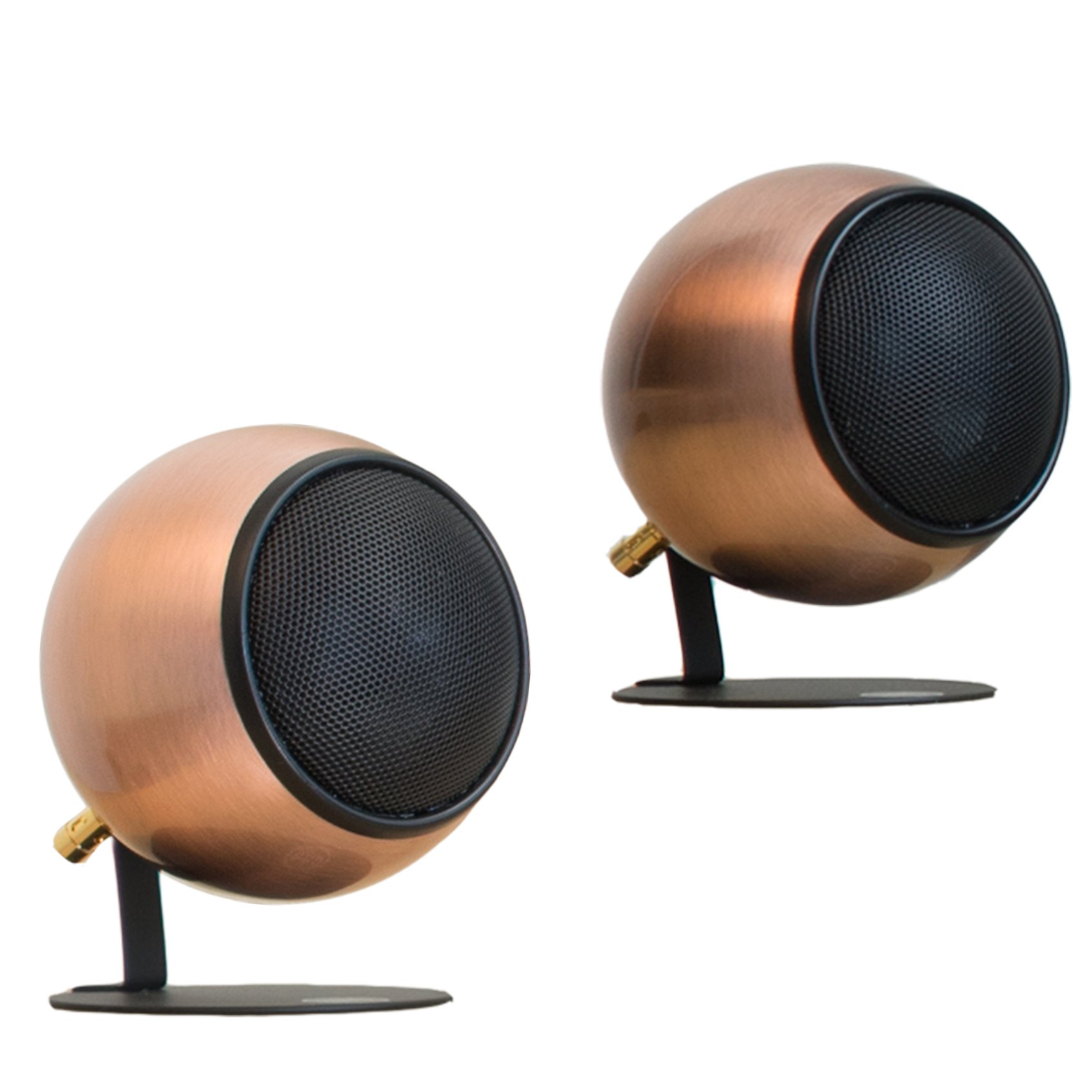 Orb Audio Mod1 Round Stereo & TV Speakers Antiqued Copper The Met