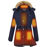 Doumern Official Graphene Women Heated Parka Jacket with 18400 mAh Battery Pack
