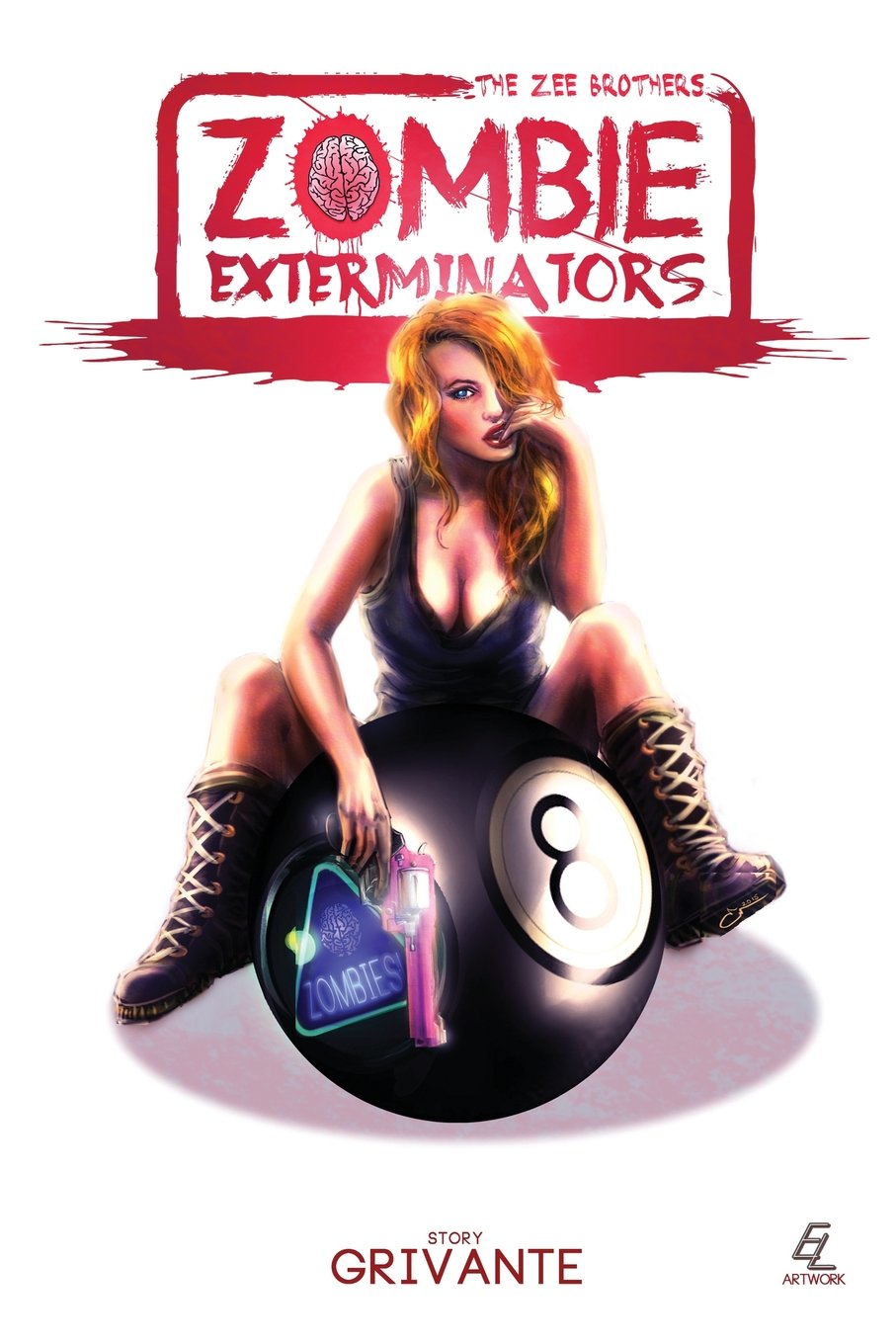 The Zee Brothers : Zombie Exterminators B&W Edition: (Curse of the Zombie Omelet)