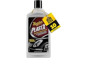 Meguiar's PlastX Clear Plastic Polish, Fast & Easy Plastic Restorer for Headlights, Taillights, Soft Top Windows, and More, R