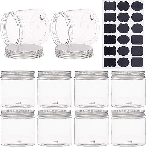Amazon Benecreat 9個0ml円柱小分けケース アルミ蓋つき プラスチック缶 1枚ラベルステッカー付 アクセサリー ビーズ パーツ 詰め替え容器 小物収納ボックス 収納ケース ボックス オンライン通販