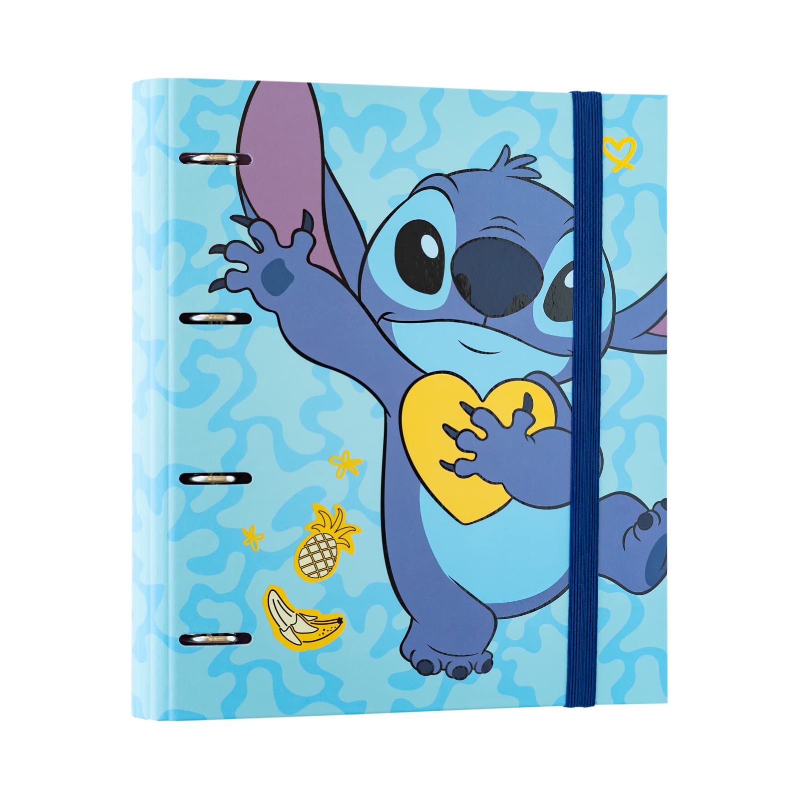 Grupo Erik 4 Ring Binder A4 - Disney Stitch Stationery | 10.6 x 12.6 inches - 27 x 32 cm - A4 Ring Binder Folder, Document Folder | Stitch Gifts, Disney Stationery