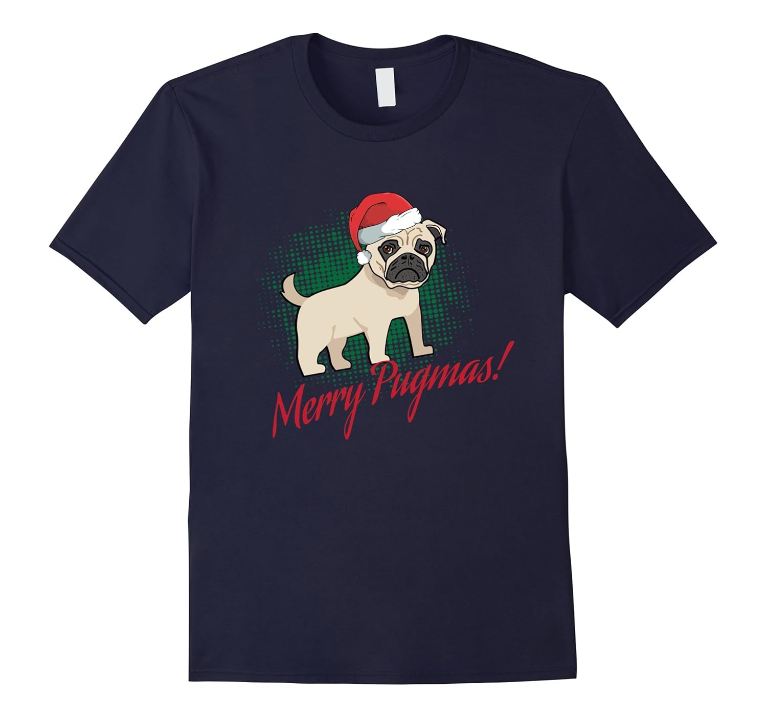 Pug Puppy Merry Pugmas Holiday Christmas Funny Cute T Shirt-ANZ