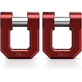 RENO 3/4" D Ring Shackle, 68,000 lbs Break Strength with 7/8" Inch Pin Universal Use with Tow Strap Winch for Off-Road Truck ATV UTV SUV Recovery Towing Trailer (Aluminum, 2 Pack, Red)
