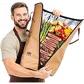 BBQ Blanket for Resting Meat – 5-Layer Insulated Brisket Blanket & Meat Resting Bag, Keeps Brisket, Turkey, Pork Shoulder & Ribs Juicy, Smoker Grill Accessories & BBQ Gifts for Men, Dads -- Brown