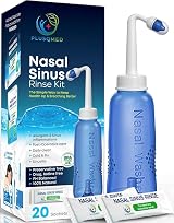 PLUSQMED Nasal Rinse Kit 300ml + 20 Saline Packets for Sinus Relief view 1