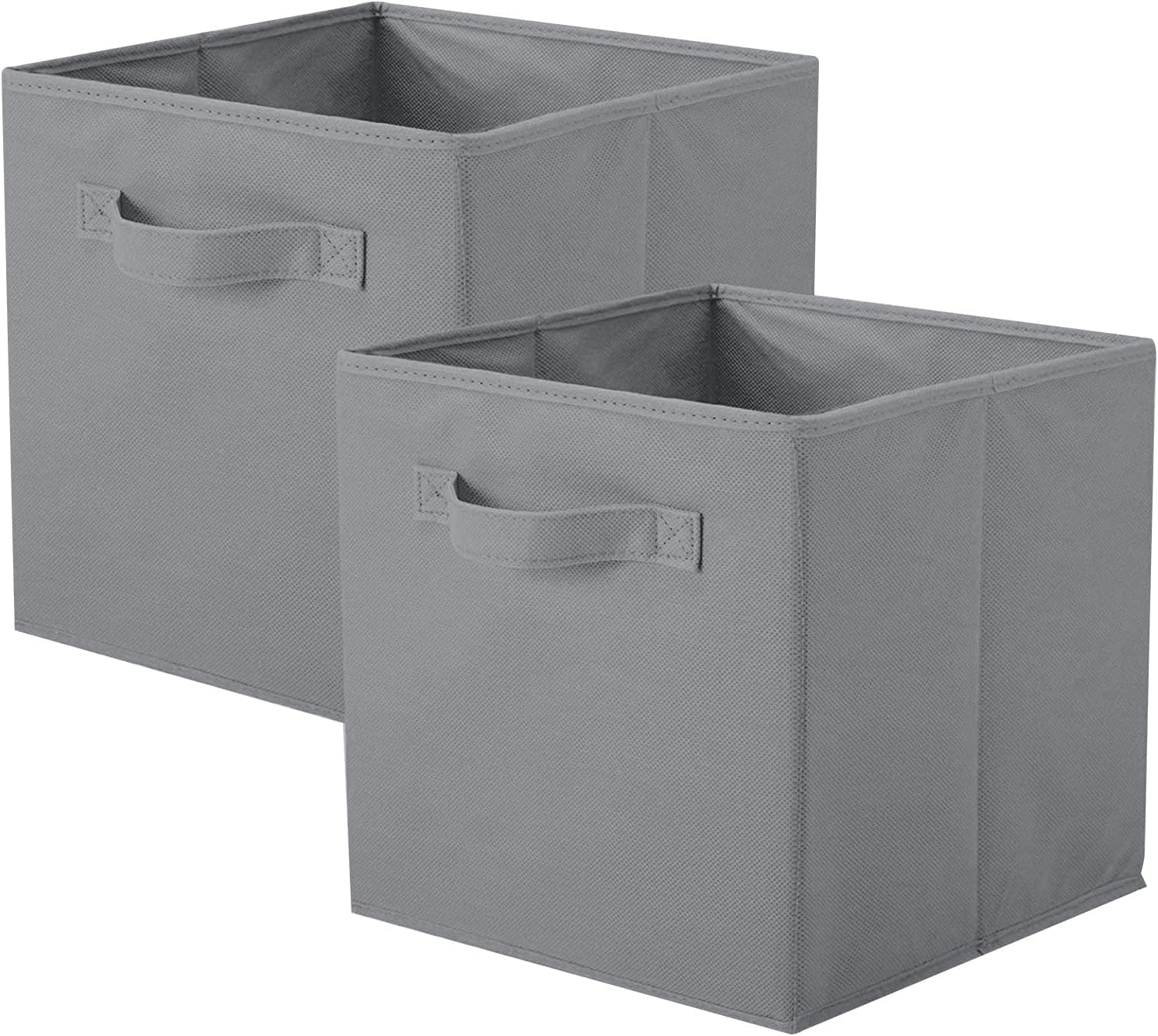 powerking Storage Bins, Foldable Fabric Storage Cubes and Cloth Storage Organizer Drawer for Closet and Toys Storage, 2 Pack (Gray) — image 1