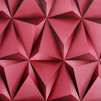 Eurotex Modern Embossed Textured Vinyl Coated Wallpaper (50.01 cm x 10 cm x 10 cm, Red)
