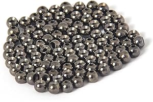 ANGLER DREAM 100 PCS Fly Tying Beads Tungsten Beads Nymph Head Ball Fly Tying Materials Hook Size 6#-20# 2.0 2.7 3.15 3.5 3.8 4.0 4.65 Nickle Gold Copper Silver Rainbow Color
