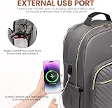 LOVEVOOK 15.6 Inch Laptop Backpack Women USB Port Waterproof Anti Theft Purple view 4