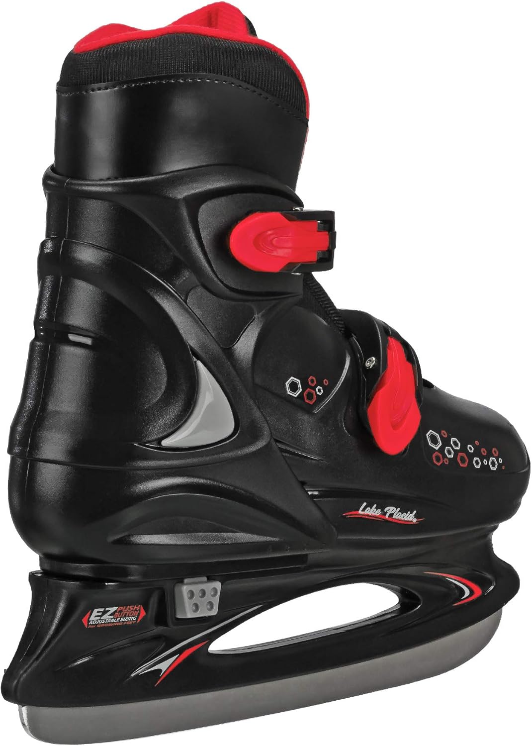 Pamir Boy's Adjustable Ice Skates Black/Red Small (11-1) : Sports & Outdoors
