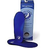 Pure Stride Bold Professional Full Length Orthotics - Shoe Support for Metatarsals, High Arch, Flat Feet - Pain Relief for Plantar Fasciitis, Arch, Heel - 1 Pair, Men's 6-6.5/Women’s 8-8.5, Bold Blue