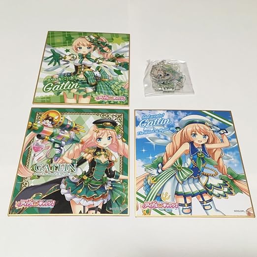 Amazon Co Jp 黒猫のウィズ アイドル キャッツ ガトリン 色紙 ミニ アクリル スタンド 白猫テニス 白猫プロジェクト 白黒テニス グッズ セット ホビー 通販