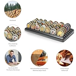 DecoWoodo 7 Rows Challenge Coin Display Stand Solid