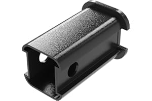 LFPartS 2 Inch to 1-1/4 Inch Metal Hitch Receiver Adapter Sleeve Converter for Bike Rack and Cargo Carriers, Black