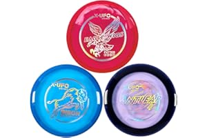 X-UFO Disc Golf Starter Set/Disc Golf Beginner Kit Includes Putter, Driver, and mid-Range Discs Weight: 170-180 Grams Suitabl