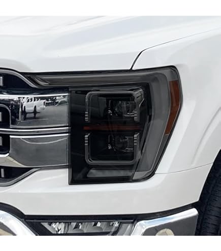 Headlight Assemblies For 2023 Ford F-150 Smoke Headlight Tint Vinyl Overlays For 2021-2023 Ford F150 – Precut Kit MotorSkinz Vinyl - Foto 5