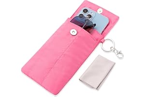 Hongeely Soft Glasses Case Double Eyeglass Case Sunglasses Travel Pouch for Women Men with Key Chain